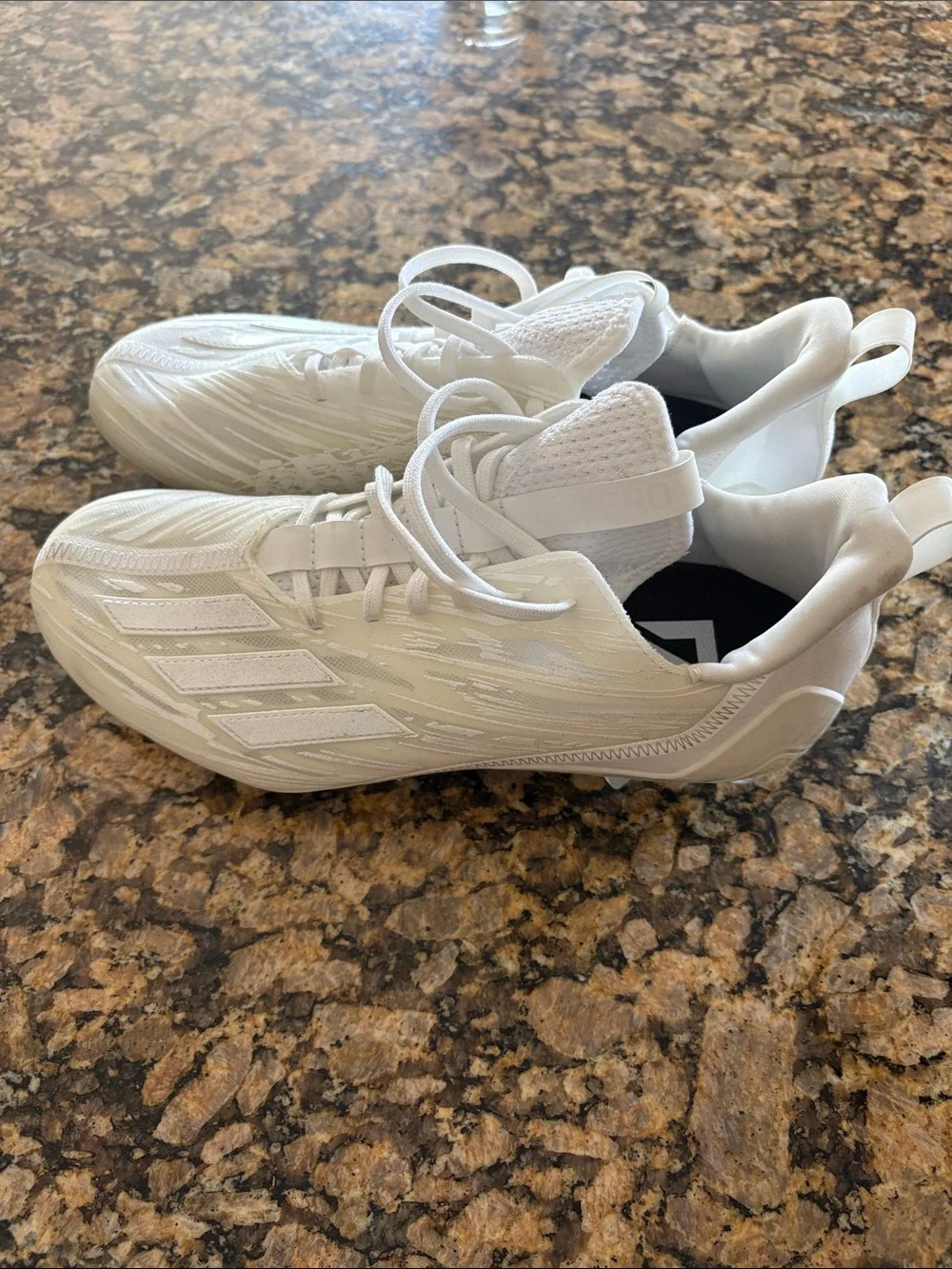 Adidas Adizero Electric Speed Football Cleats Triple White Mens 9.5 GX5413 NEW